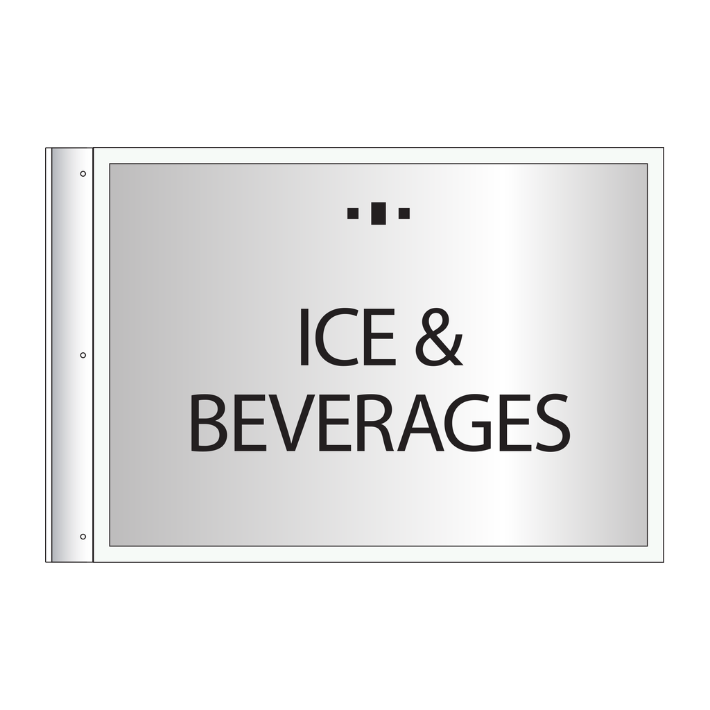 Marriott Flag Sign - Ice & Beverages (Silver Face)