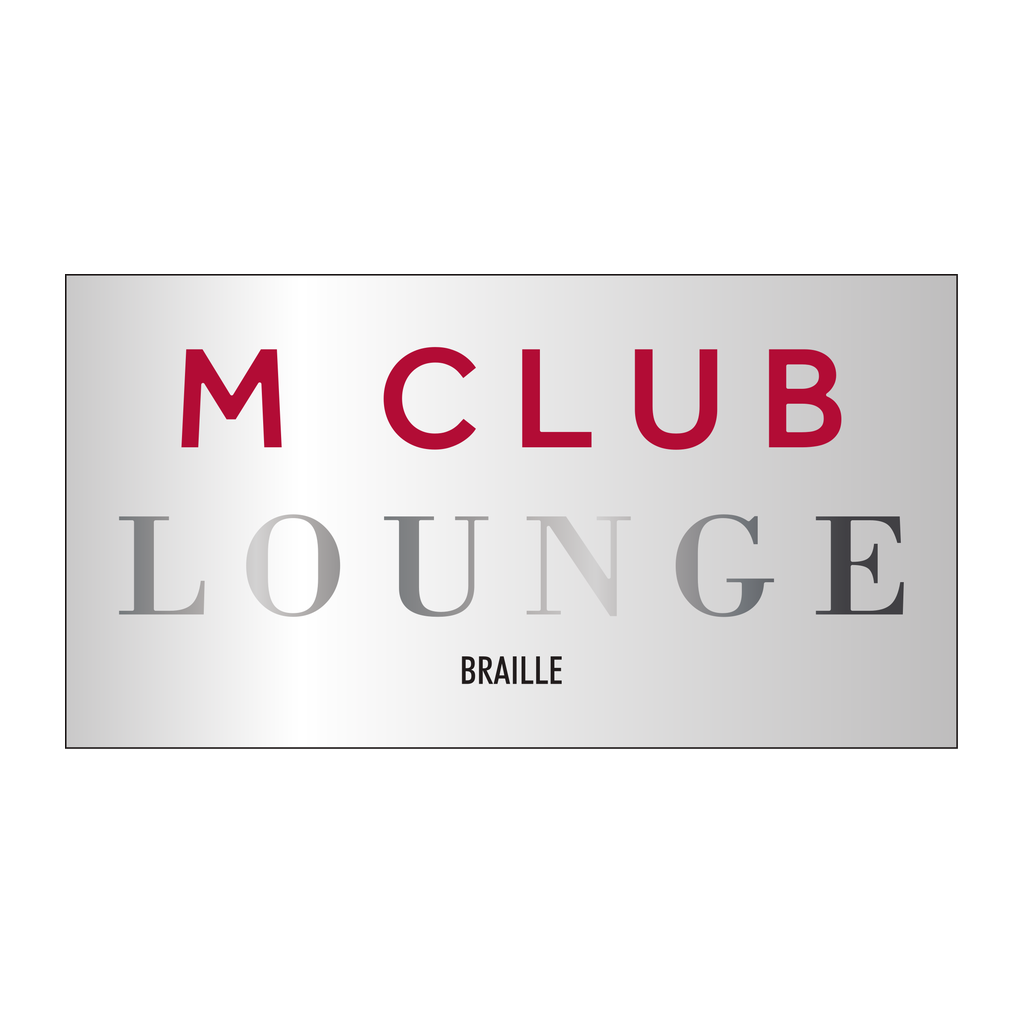 Marriott M Club Lounge Identification Sign (Silver Face)