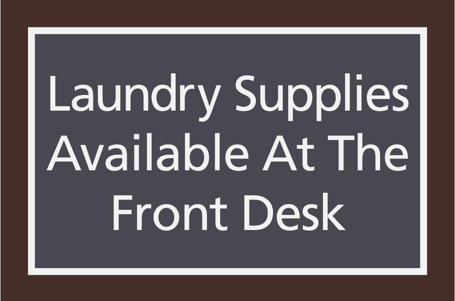 Residence Inn Informational - Laundry Supplies Available at the Front Desk
