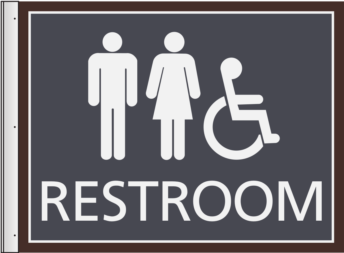 Residence Inn Flag Sign - Restroom