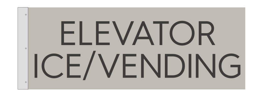 TownePlace Suites - Projection Sign - Elevator Ice/Vending