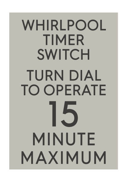 TPS Spa Sign - Whirlpool Timer Switch