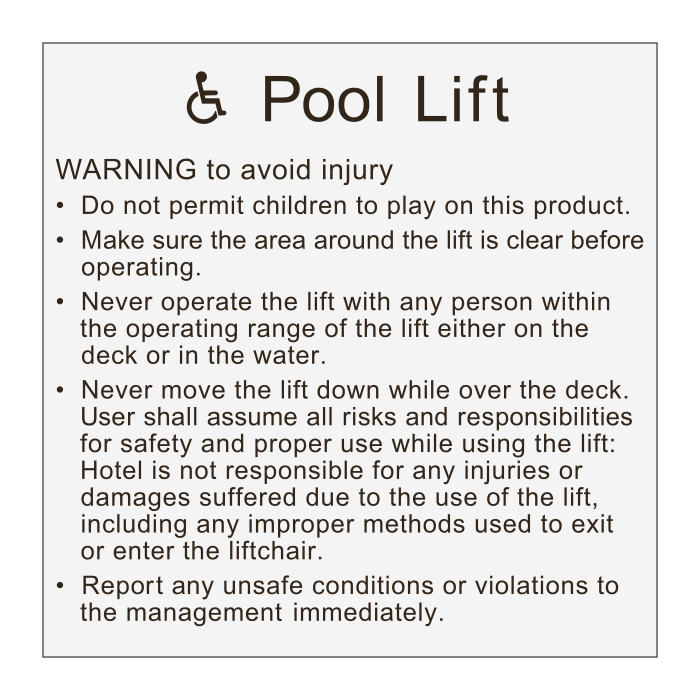 Fairfield Inn & Suites Pool Lift