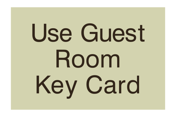 SpringHill Suites Informational - Use Guest Room Key Card