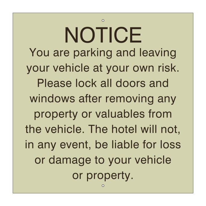 SpringHill Suites Parking - Parking Notice