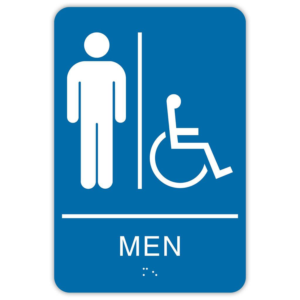 Publix Men Accessible, Rounded Corners - Blue