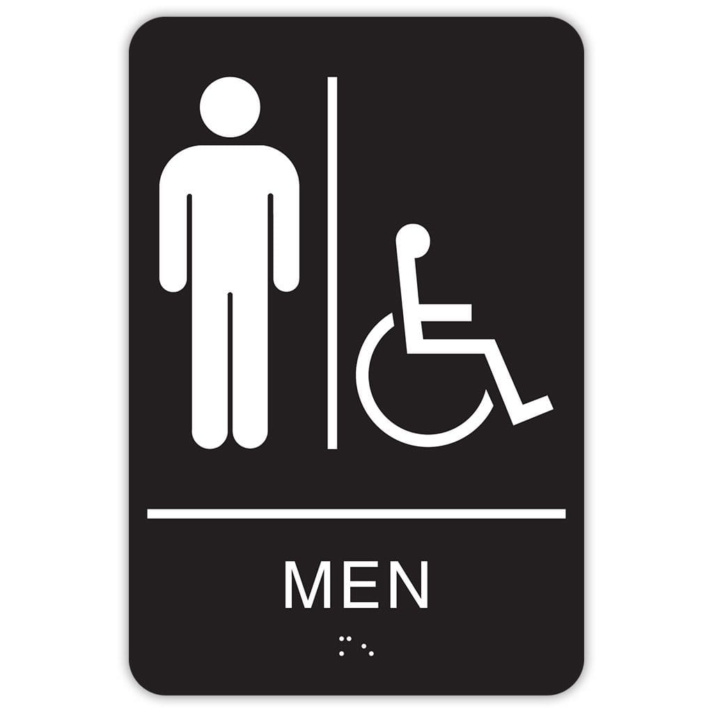 Publix Men Accessible, Rounded Corners - Black