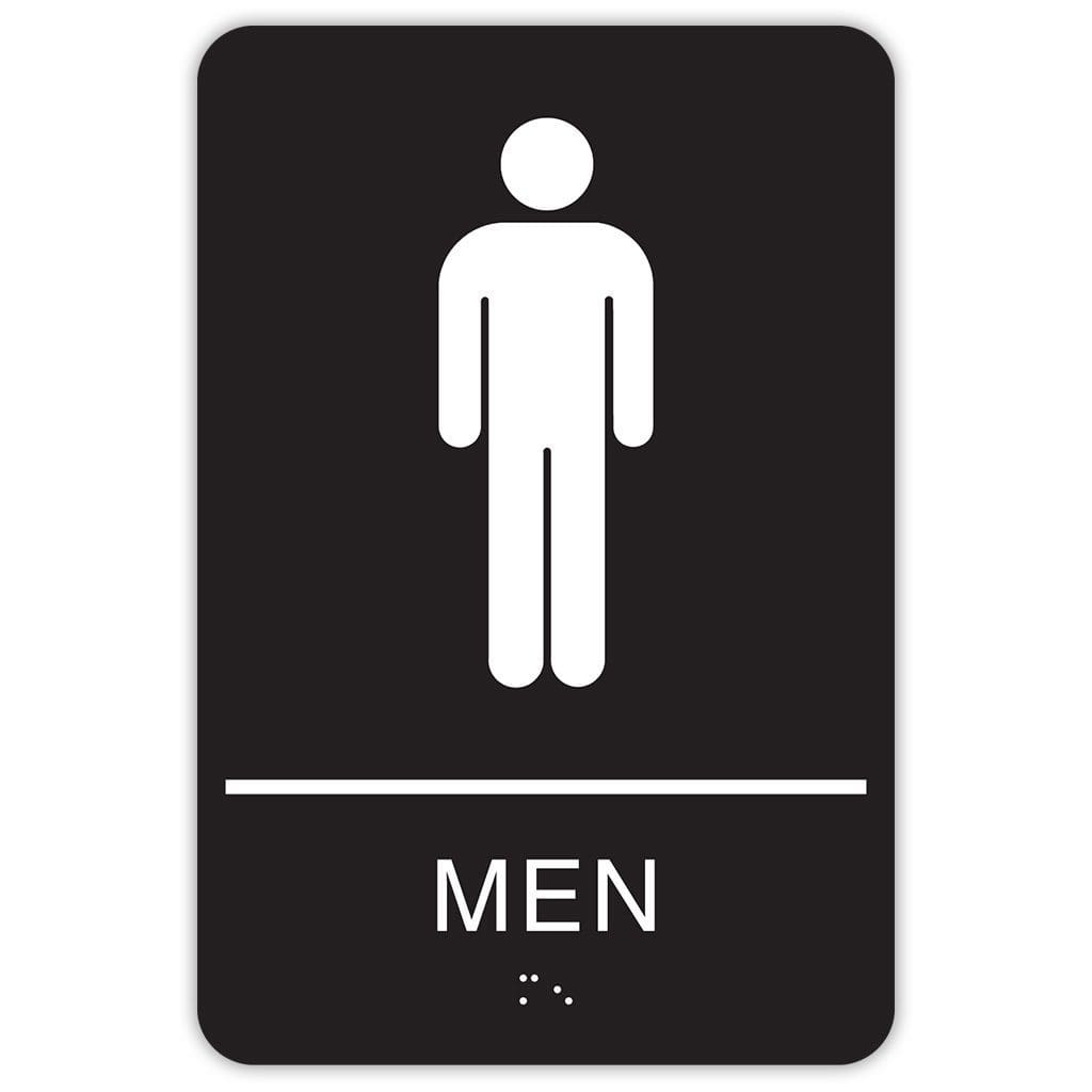 Publix Men Sign, Rounded Corners - Black