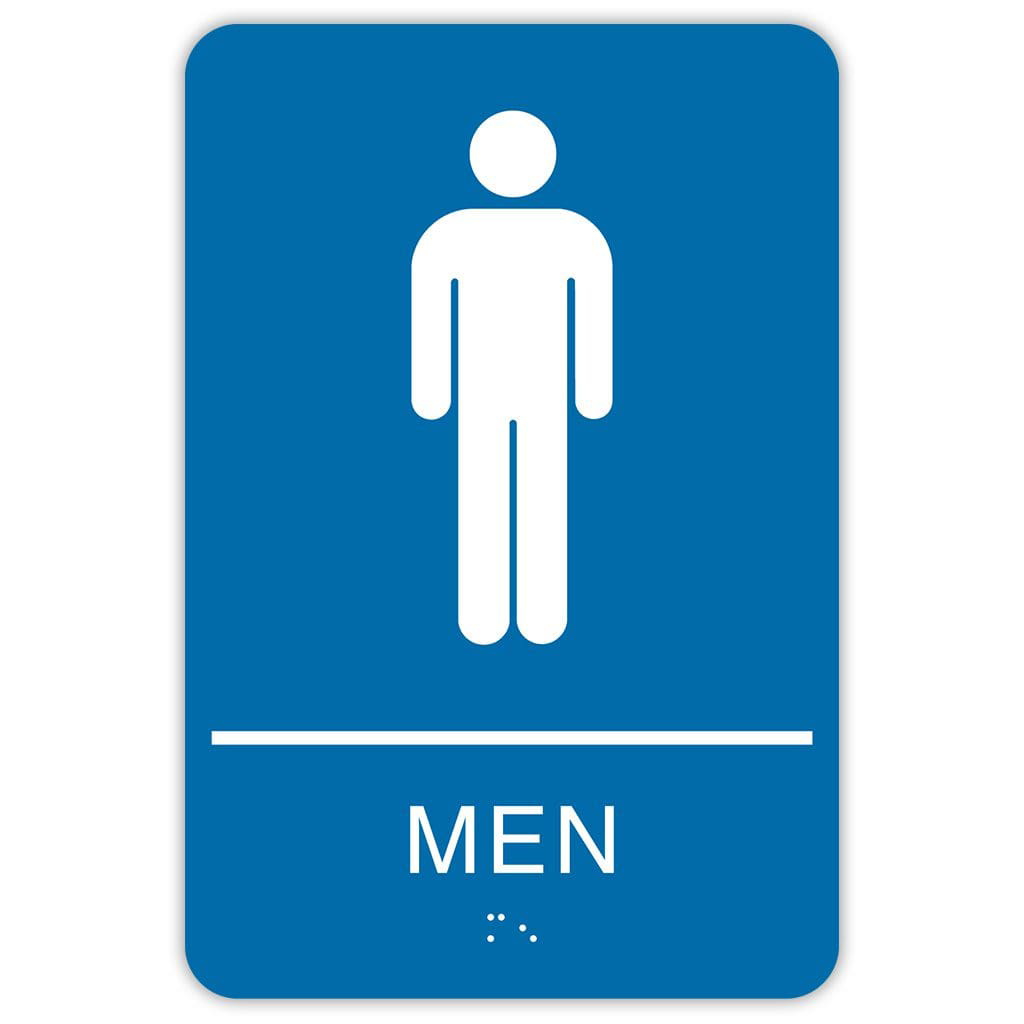 Publix Men Sign, Rounded Corners - Blue