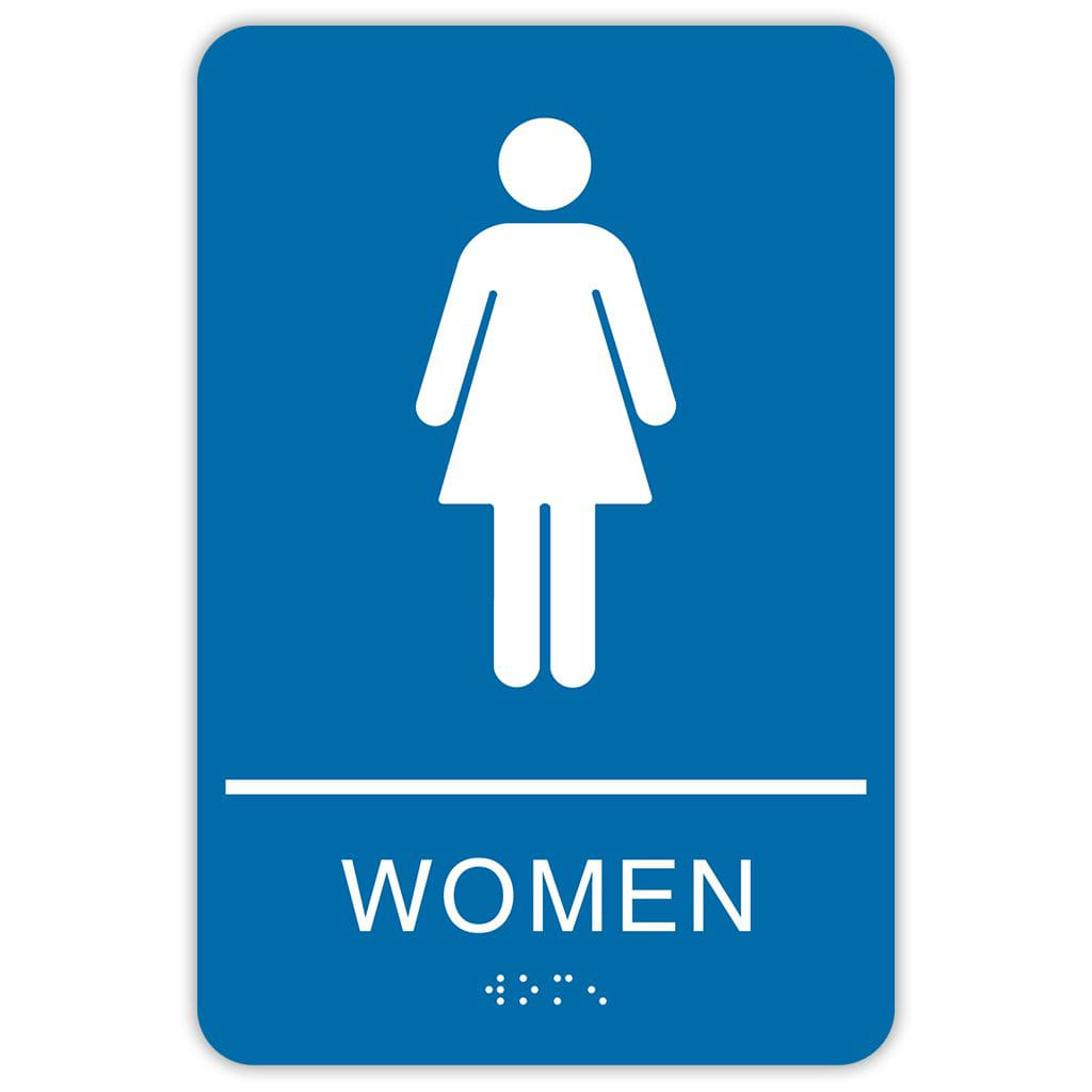 Publix Women Signs, Rounded Corners - Blue