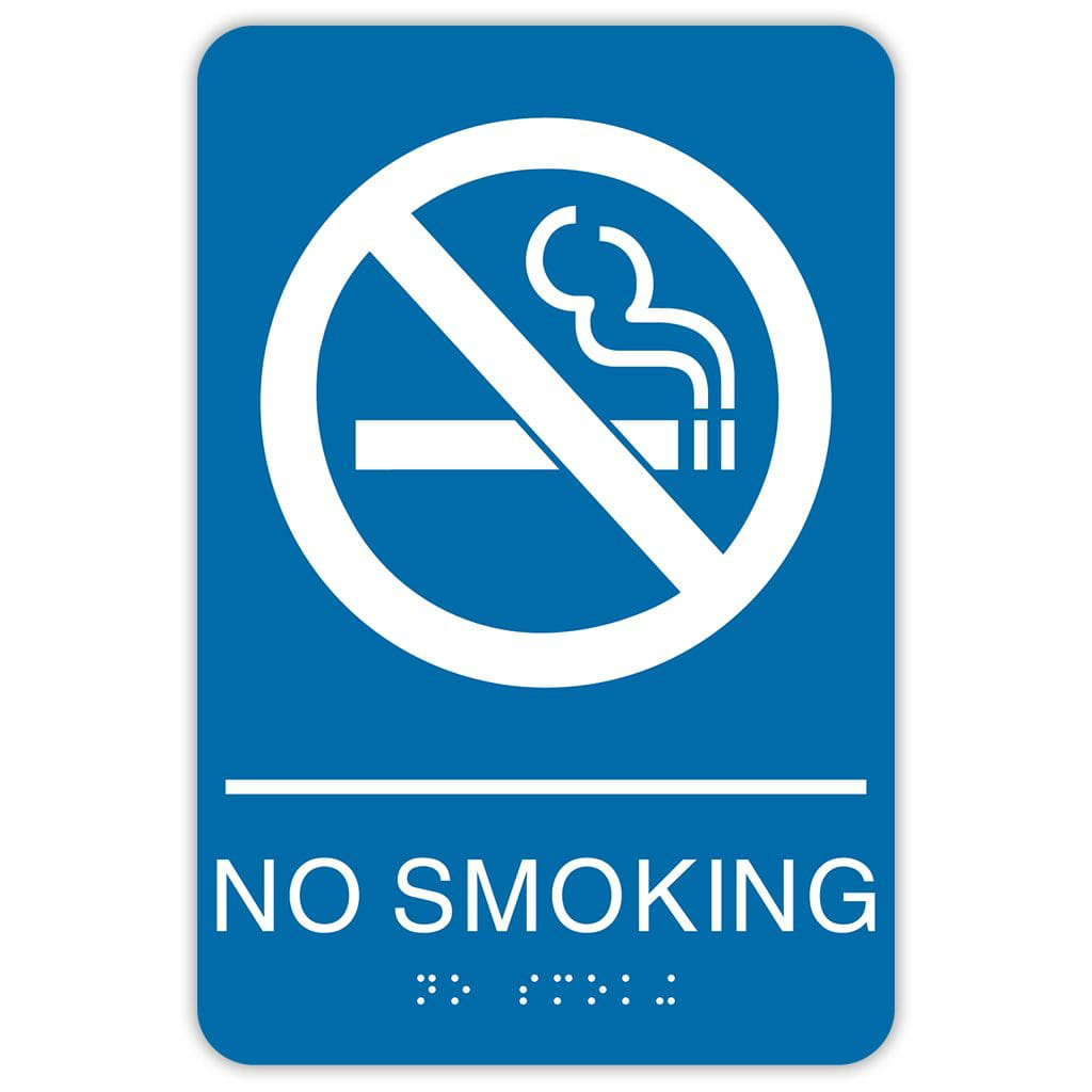 Publix No Smoking Sign, Rounded Corners - Blue