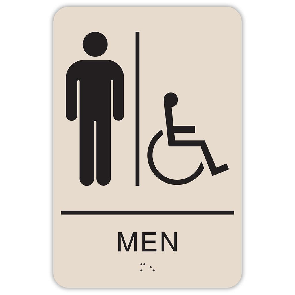 Publix Men Accessible, Rounded Corners - Taupe