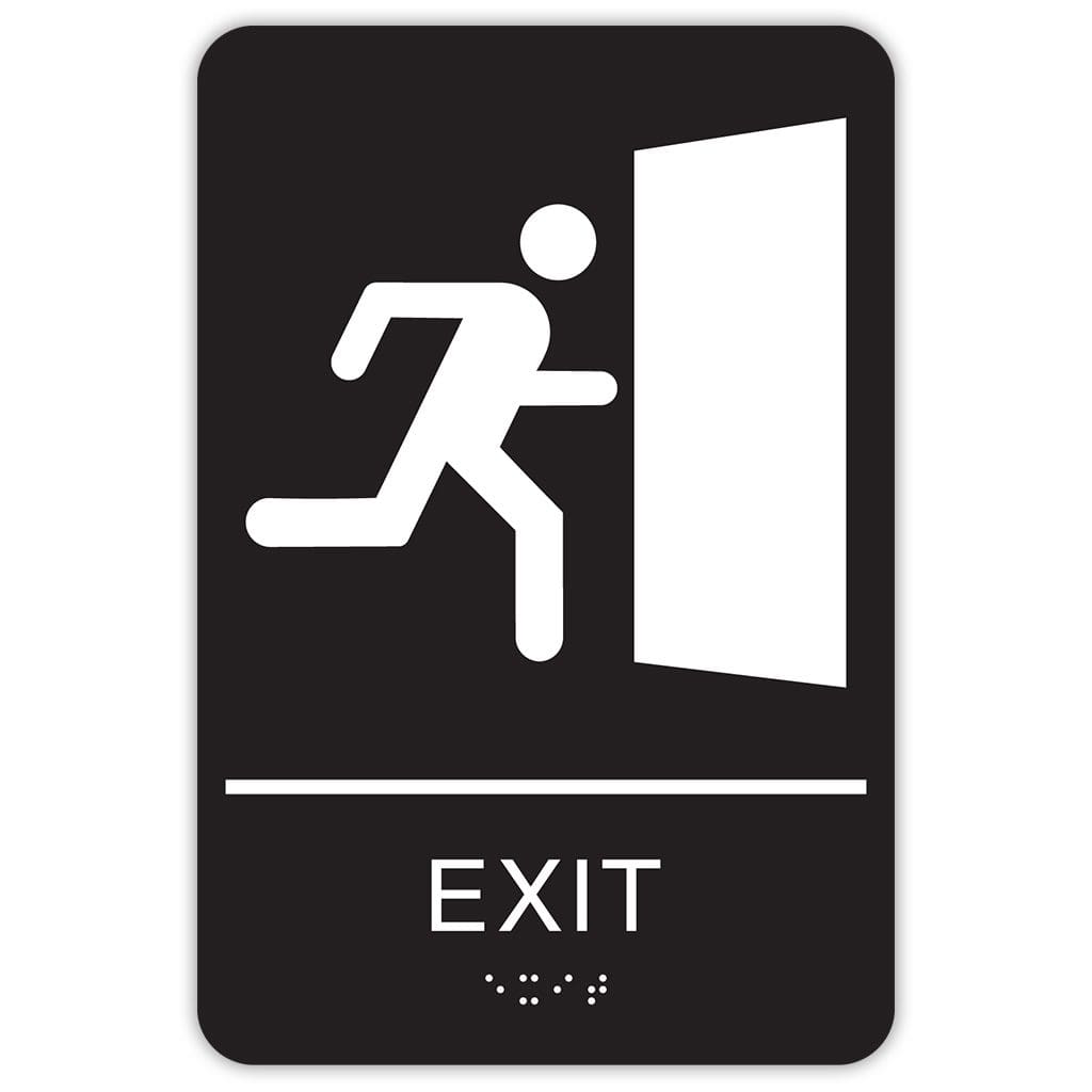 Publix Exit Sign, Rounded Corners - Black