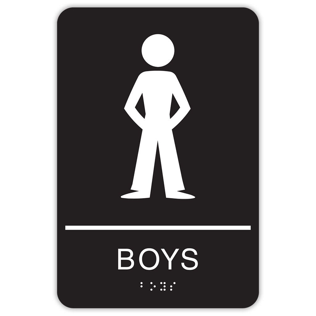Publix Boys Sign, Rounded Corners - Black
