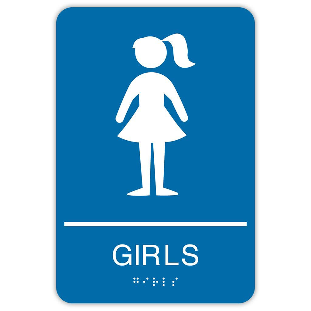 Publix Girls Sign, Rounded Corners - Blue