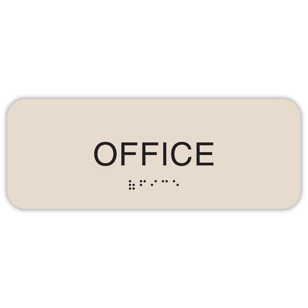 Publix Office Sign, Rounded Corners - Taupe