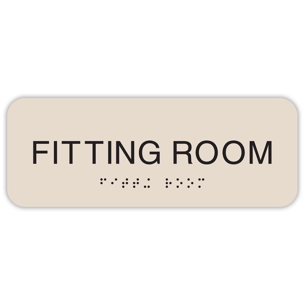 Publix Fitting Room Sign, Rounded Corners - Taupe