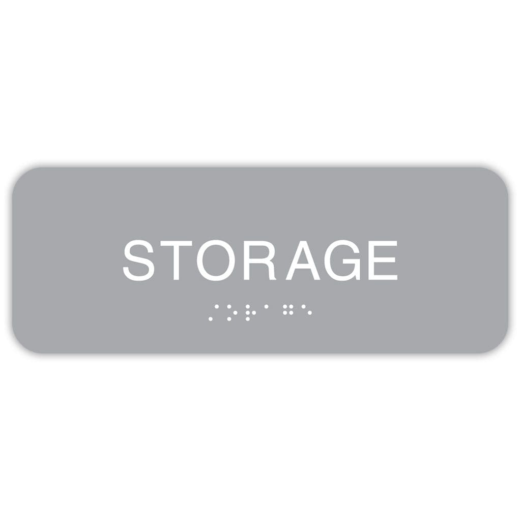 Publix Storage Sign, Rounded Corners - Light Grey