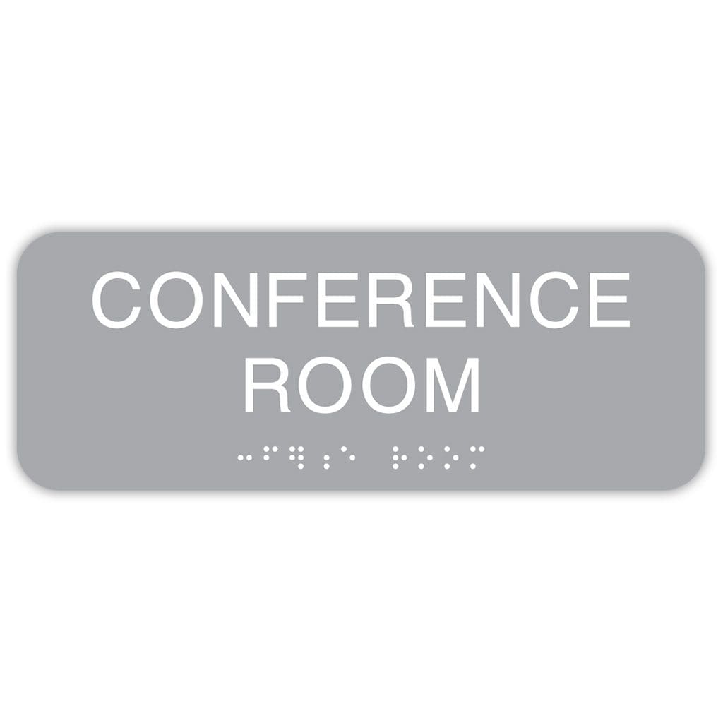 Publix Conference Room Sign, Rounded Corners - Light Grey
