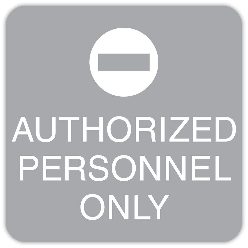 Publix Authorized Personnel Only, Rounded Corners - Light Gray