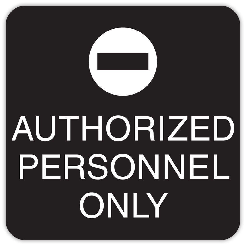 Publix Authorized Personnel Only, Rounded Corners - Black