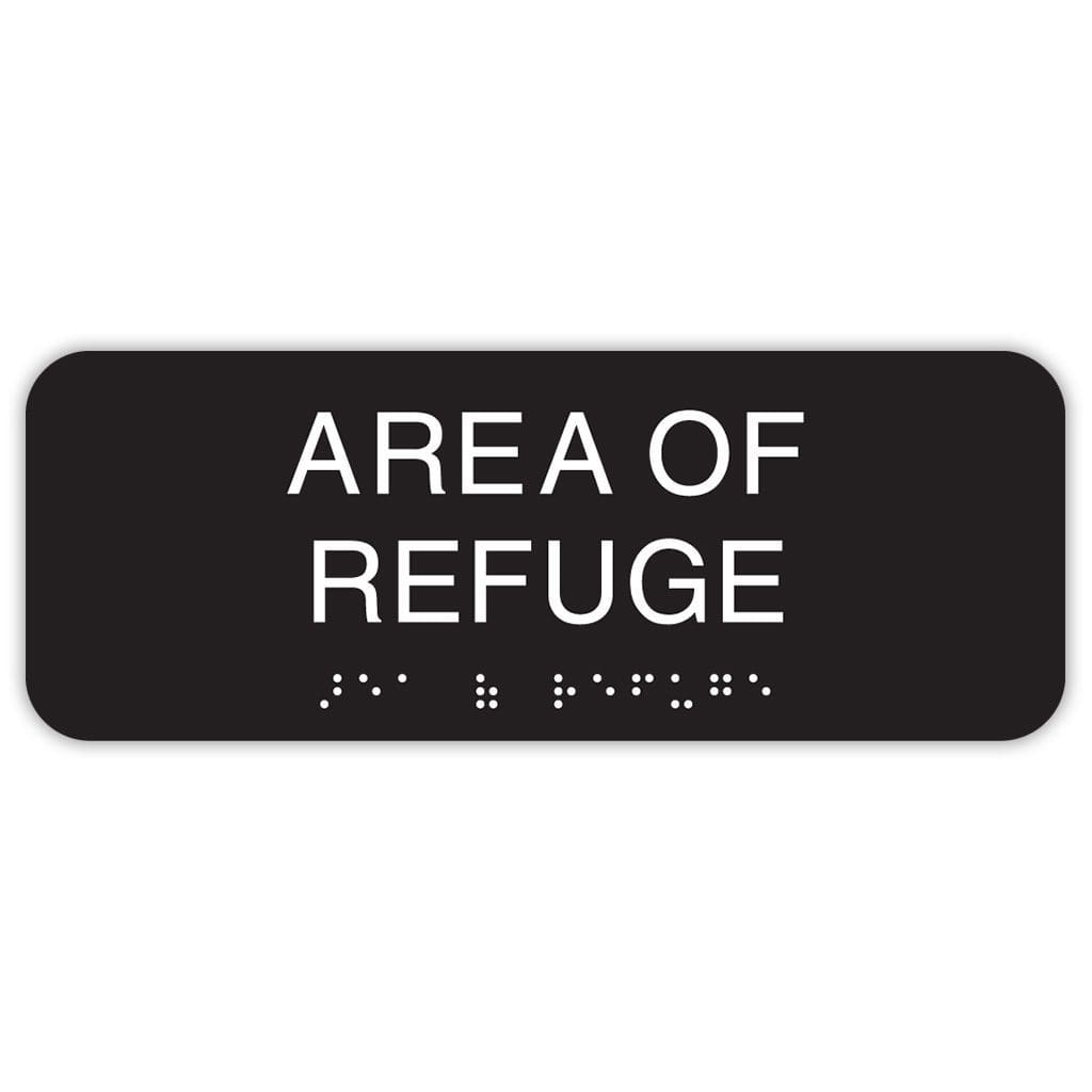 Publix Area of Refuge Sign - Black