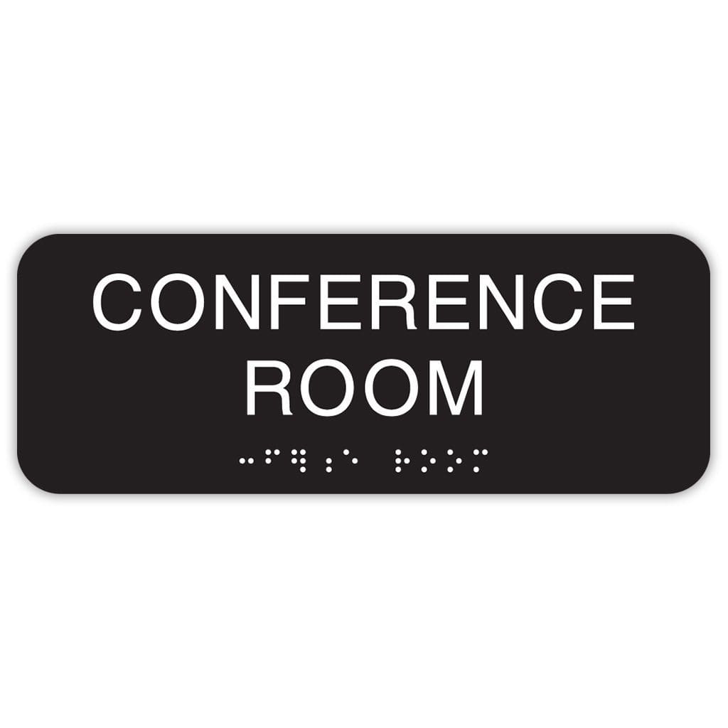 Publix Conference Room Sign, Rounded Corners - Black