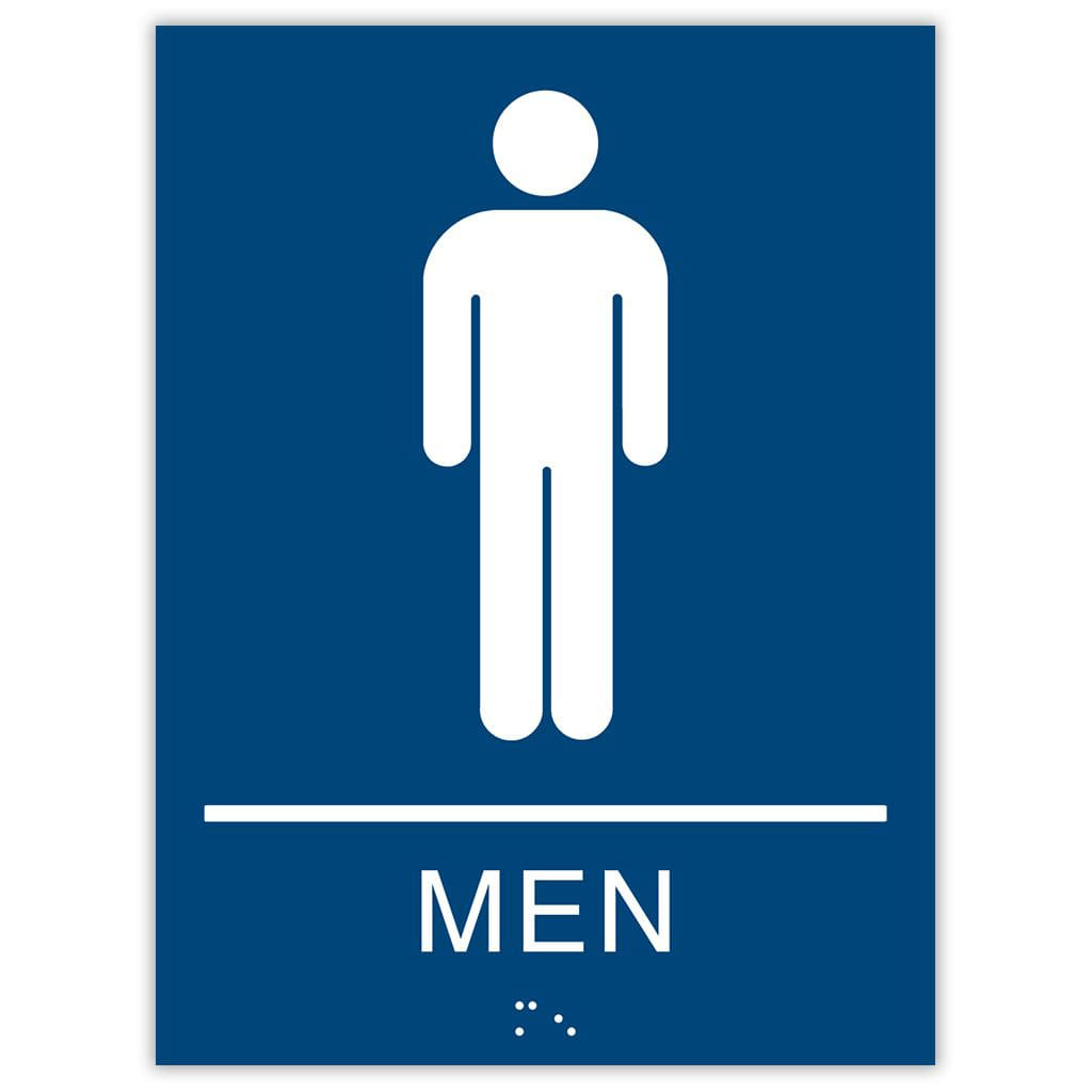 Publix Men Restroom, Square Corners - Blue