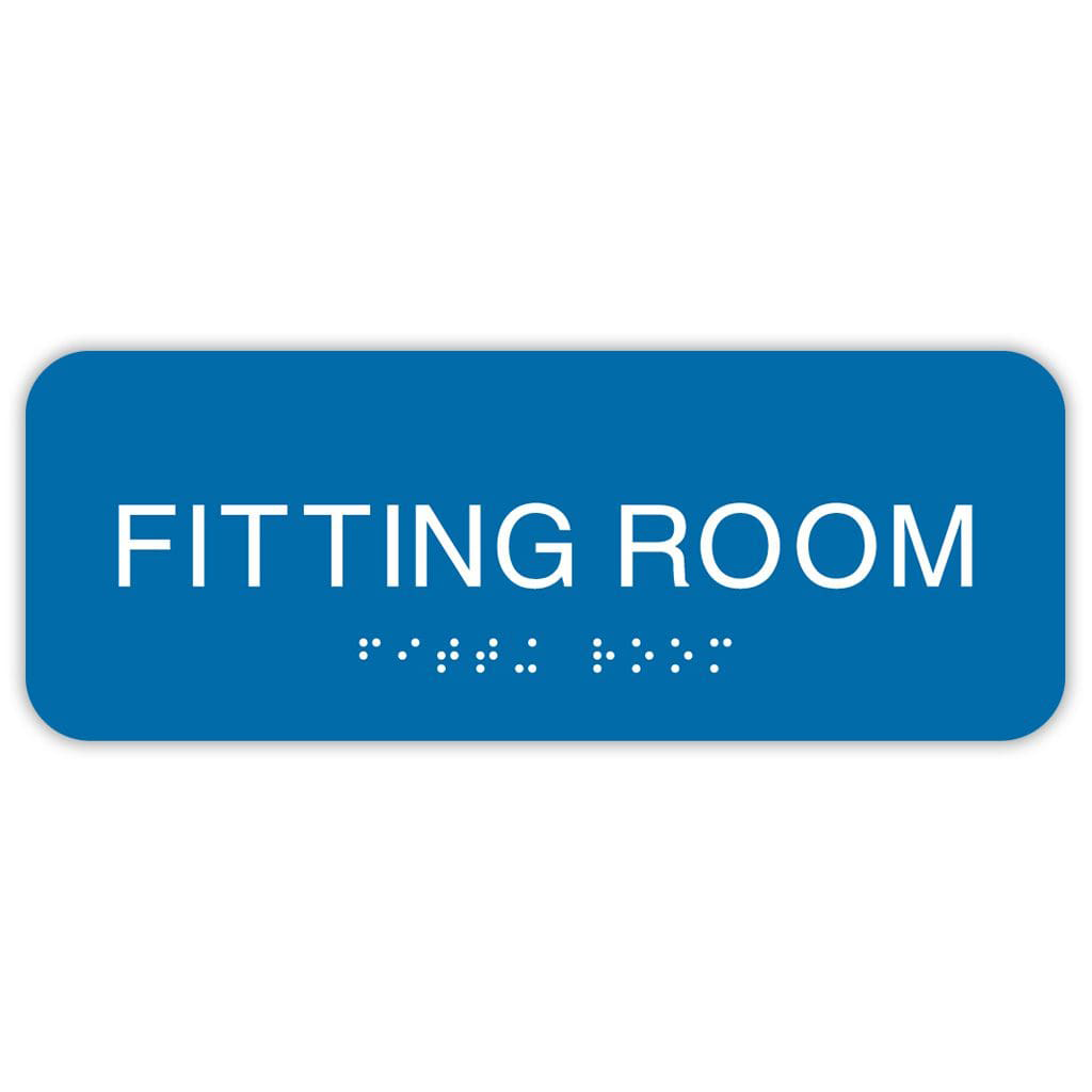 Publix Fitting Room Sign, Rounded Corners - Blue