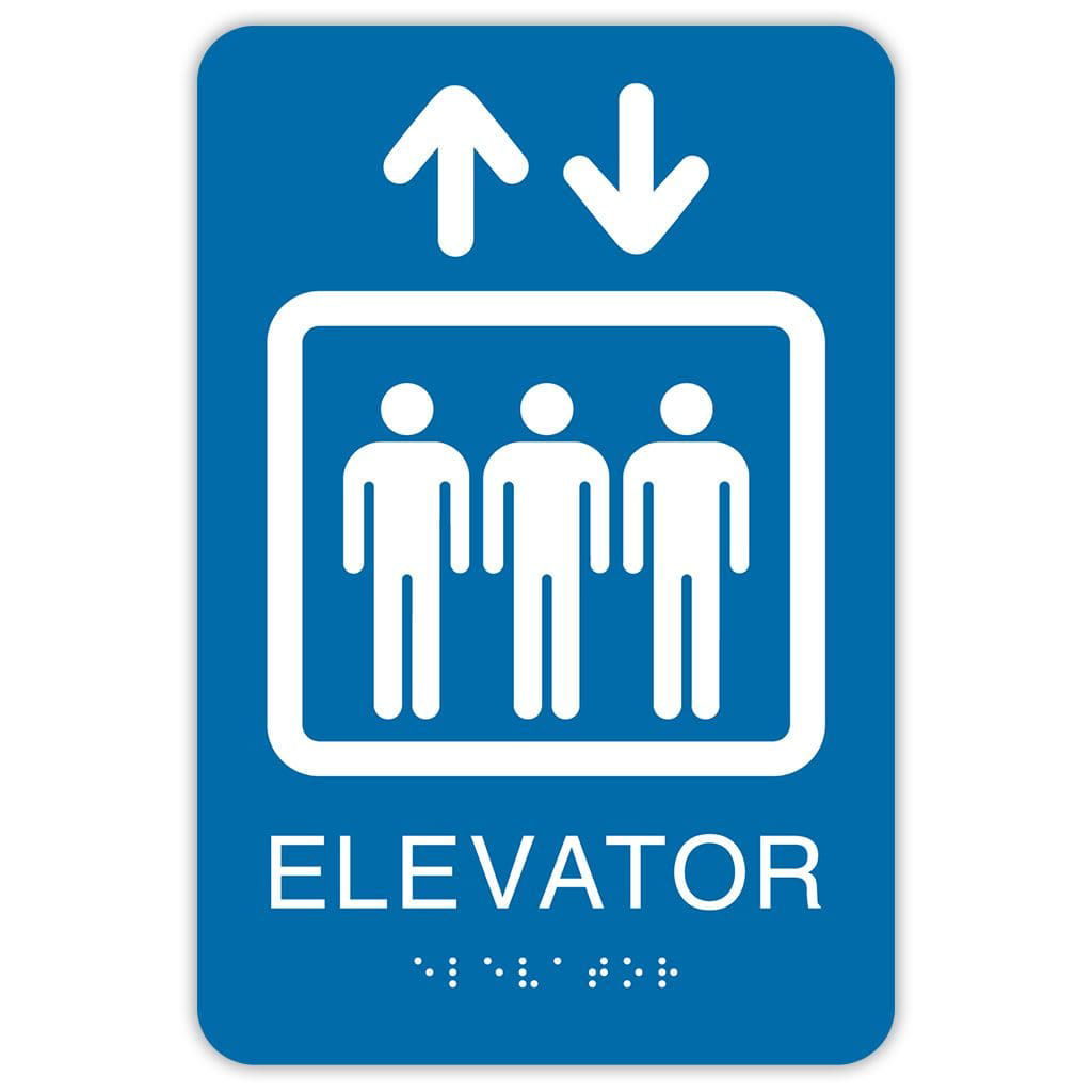Publix Elevator Sign, Rounded Corners - Blue