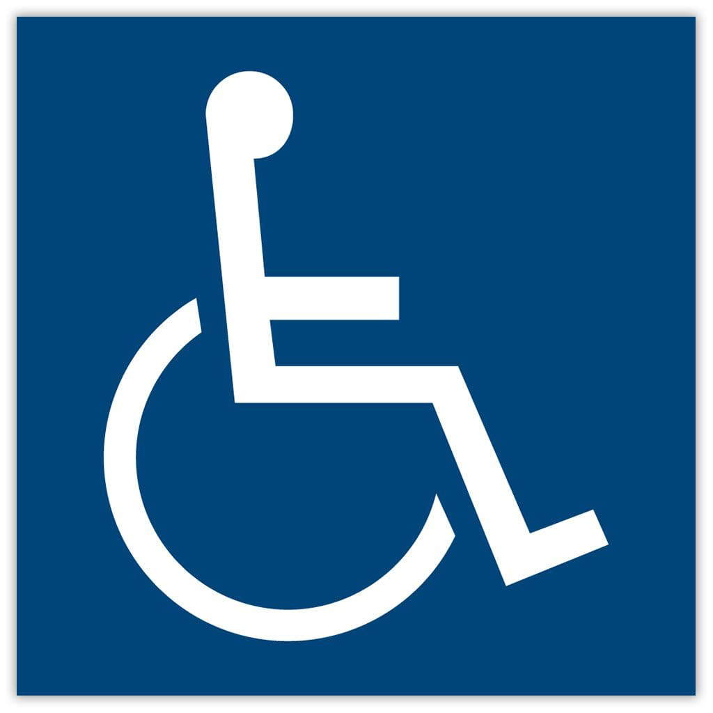 Publix Wheelchair Accessible, Symbol Only, Square Corners - Blue