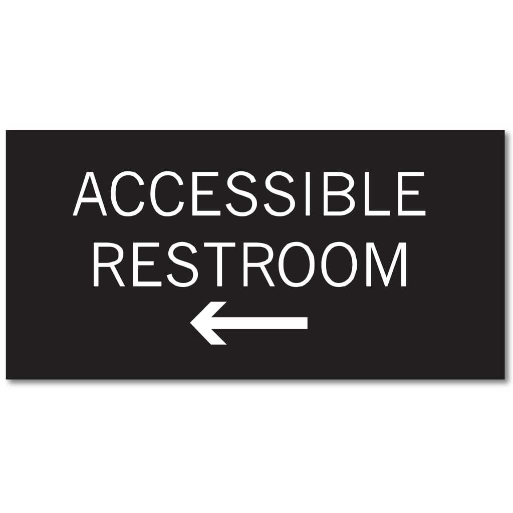 Publix Accessible Restroom Directional, Square Corners