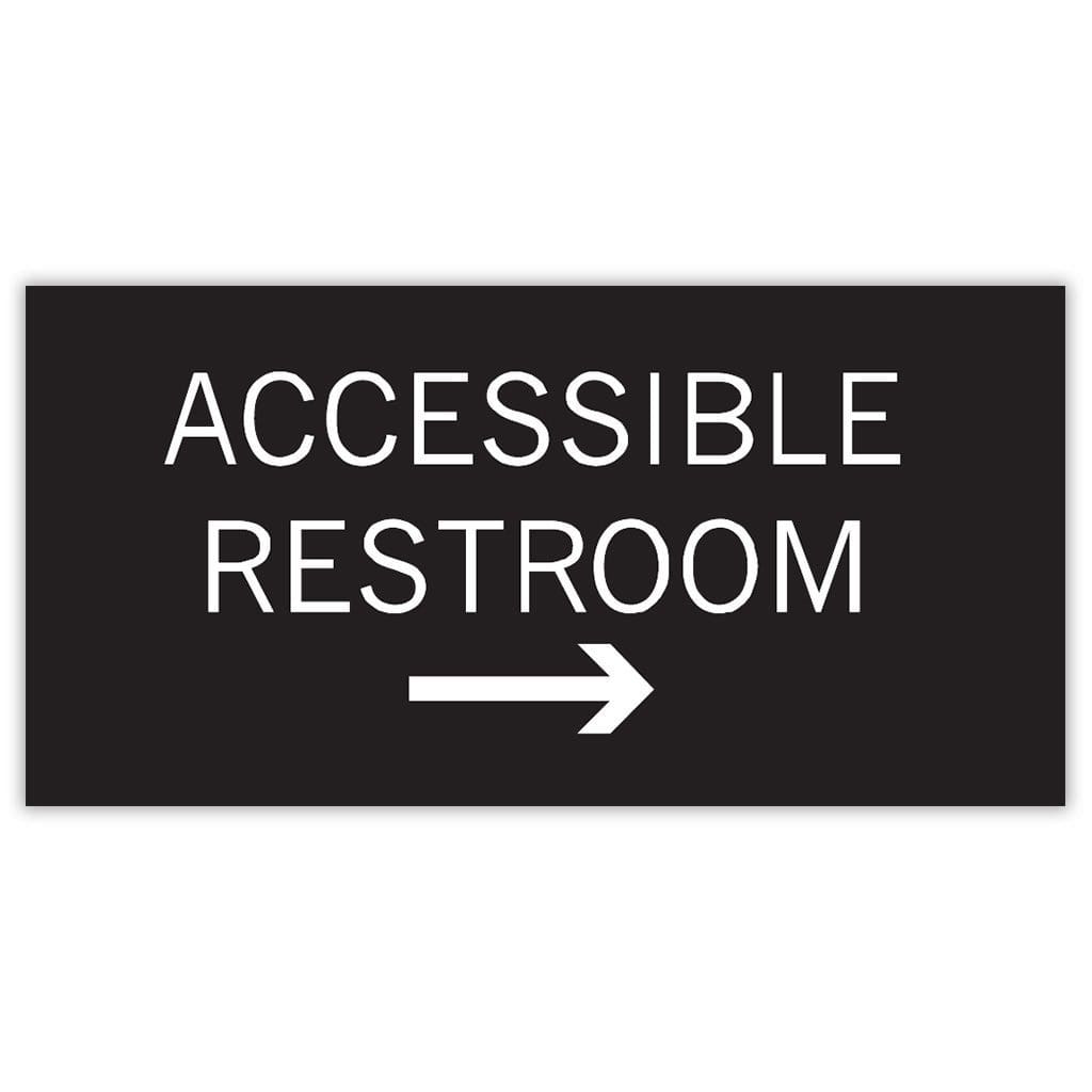 Publix Accessible Restroom Directional, Square Corners-Right