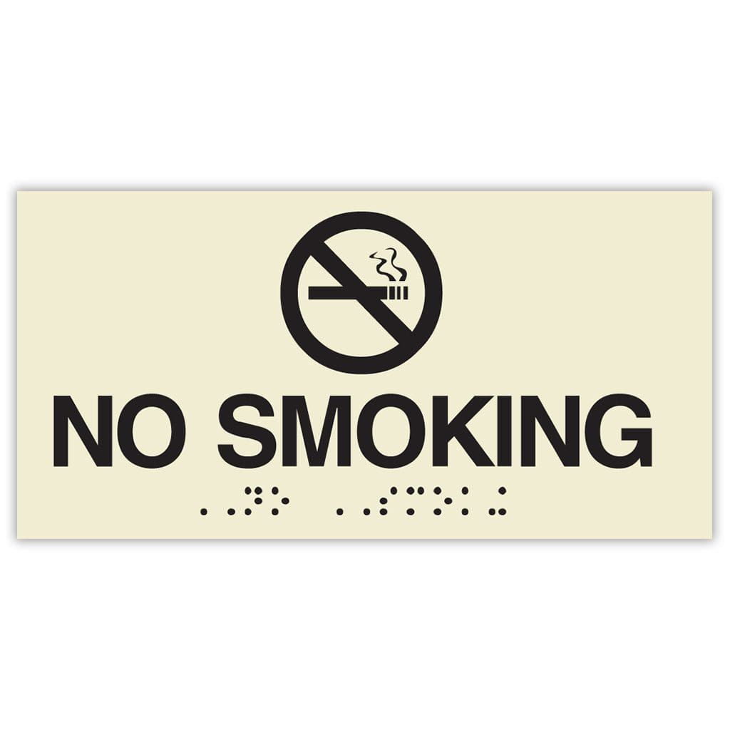 Publix No Smoking Symbol w/Text - Almond