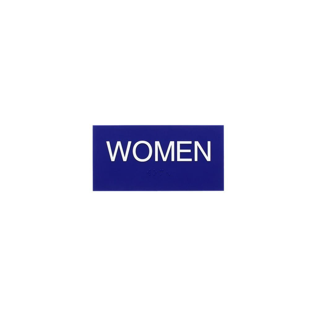 Publix Women Signs, Text Only, Square Corners - Blue
