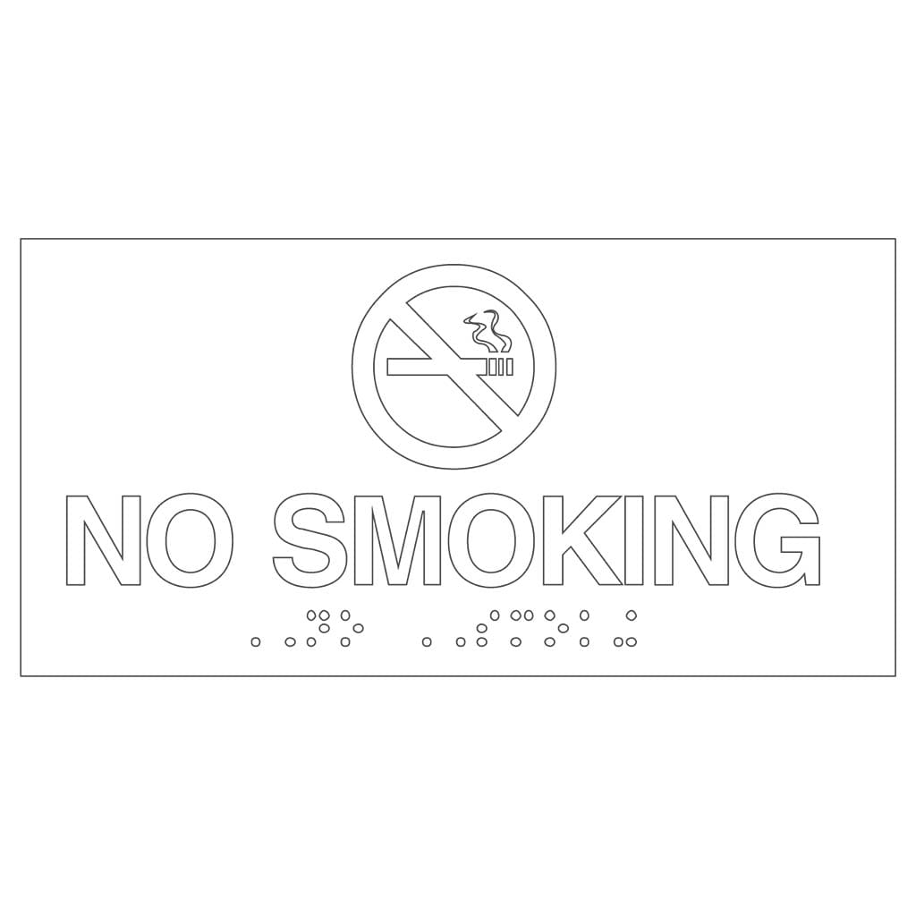 Publix No Smoking Symbol w/Text - Clear