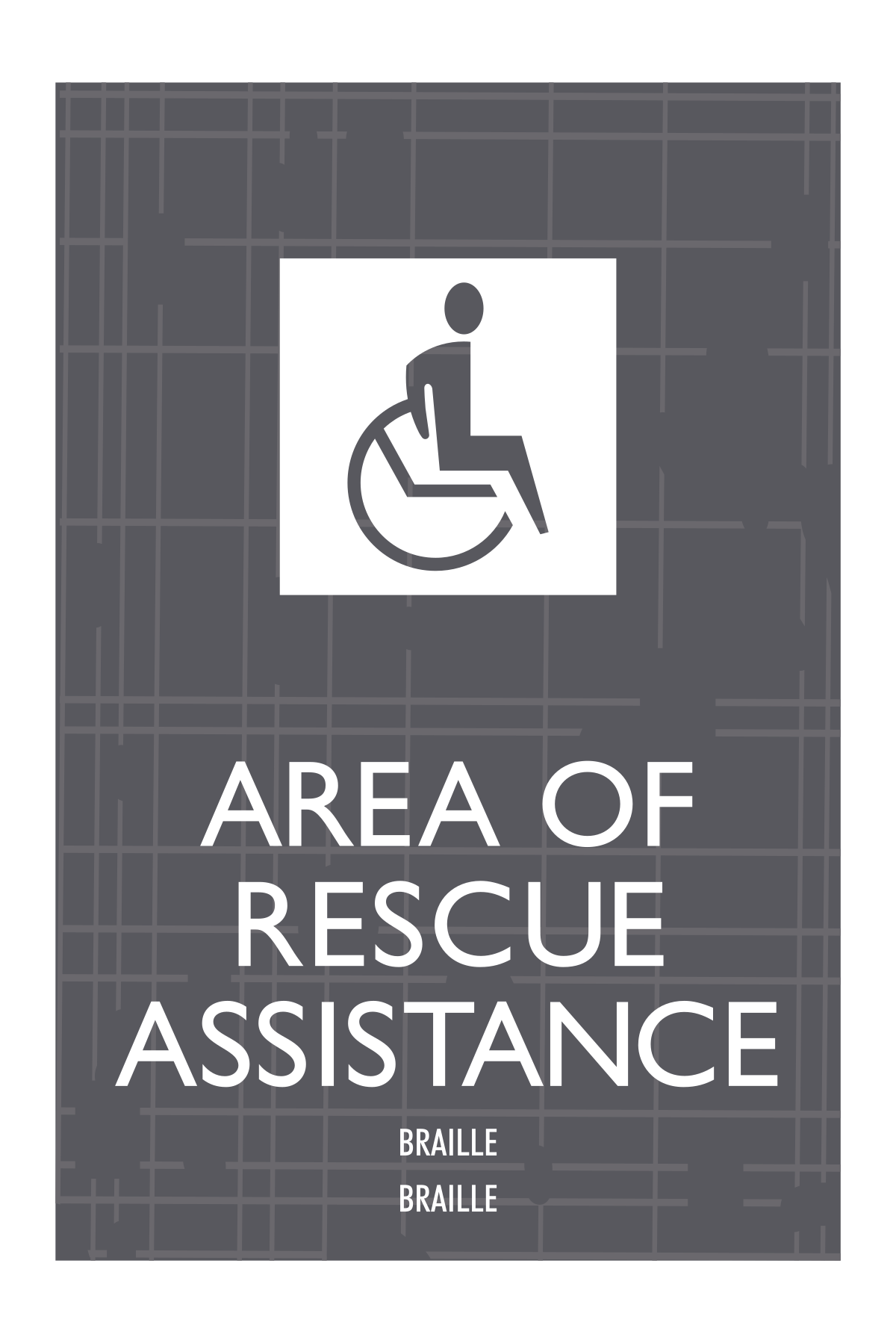 AC Hotel Area of Rescue Assistance Sign (Vertical)