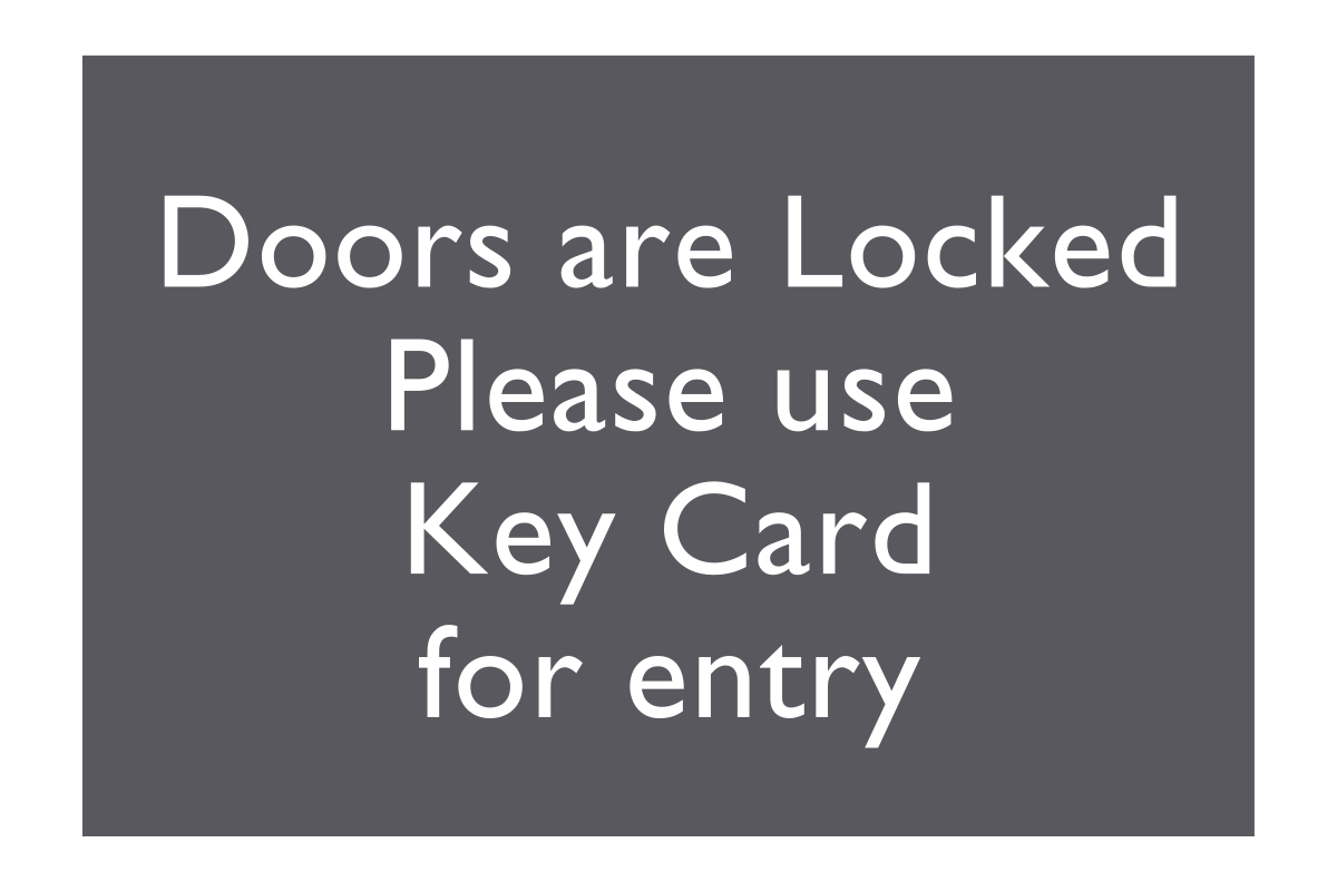 AC Hotel Informational Sign - Use Key Card for Entry