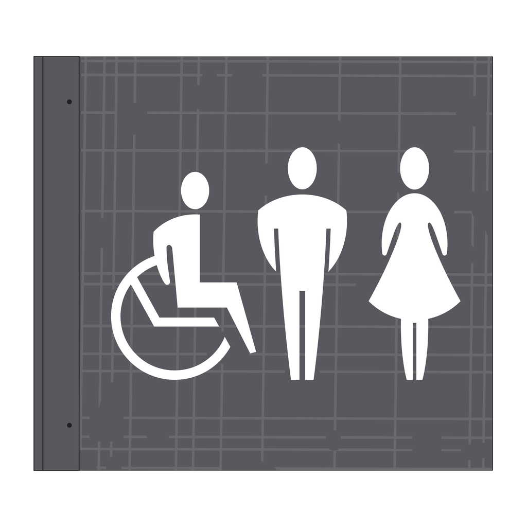 AC Hotel Restroom Flag Sign