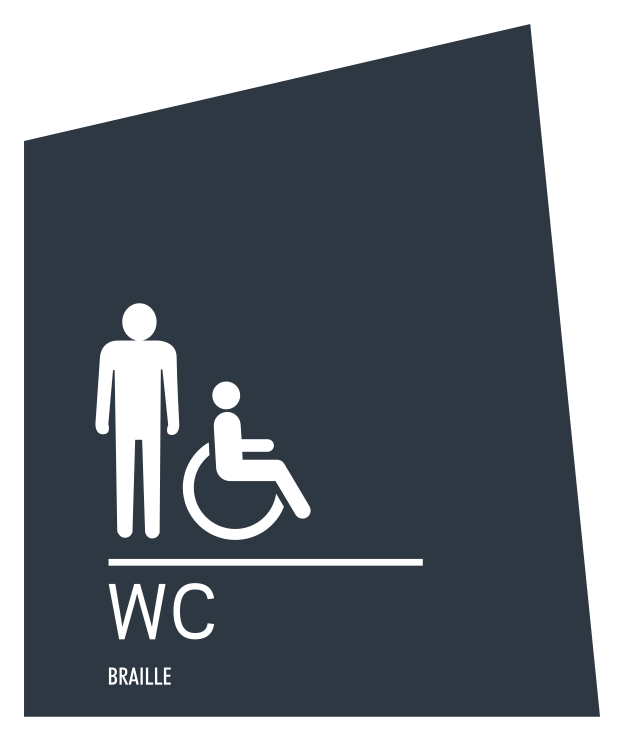 Aloft Restroom Identification - Men Accessible