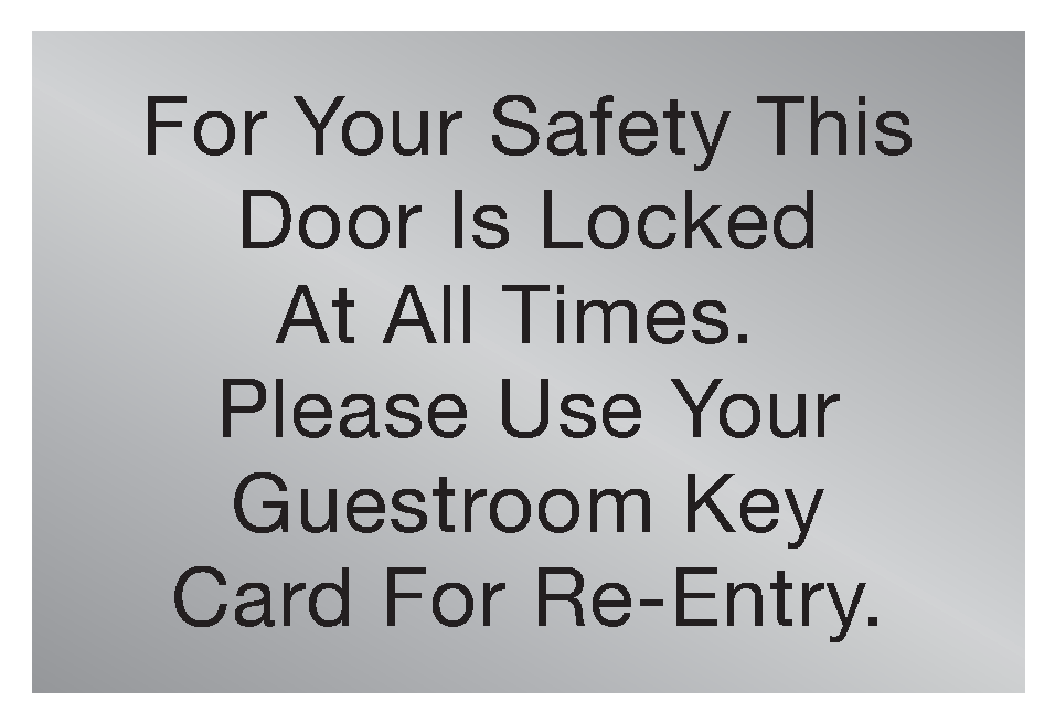 Cambria 2019 Informational - Guestroom Door Lock