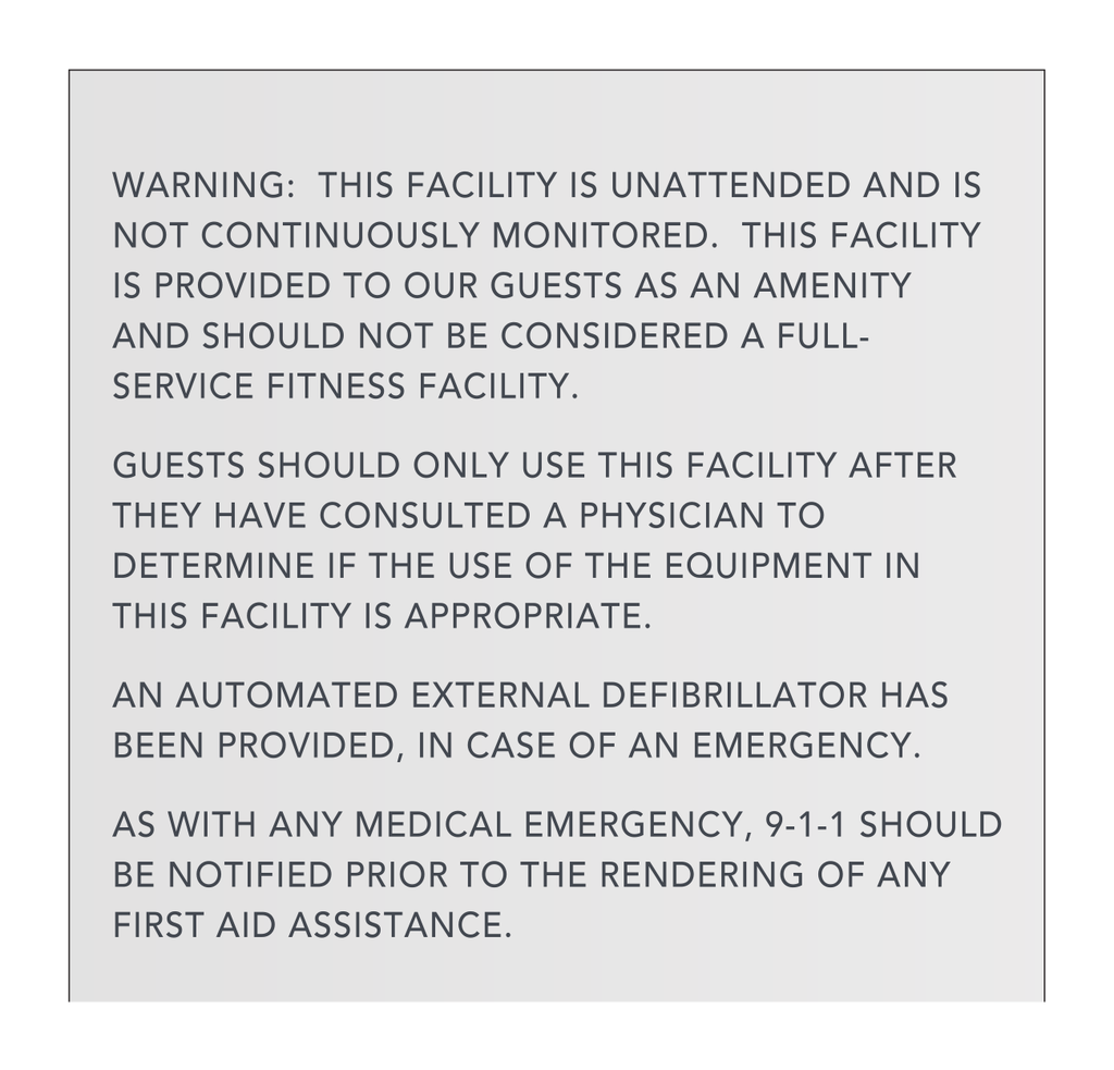 Courtyard AED - Unattended Facility