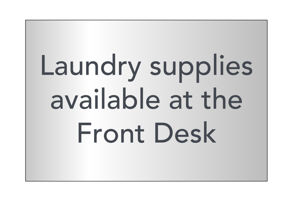 Courtyard Informational - Laundry Supplies at Front Desk