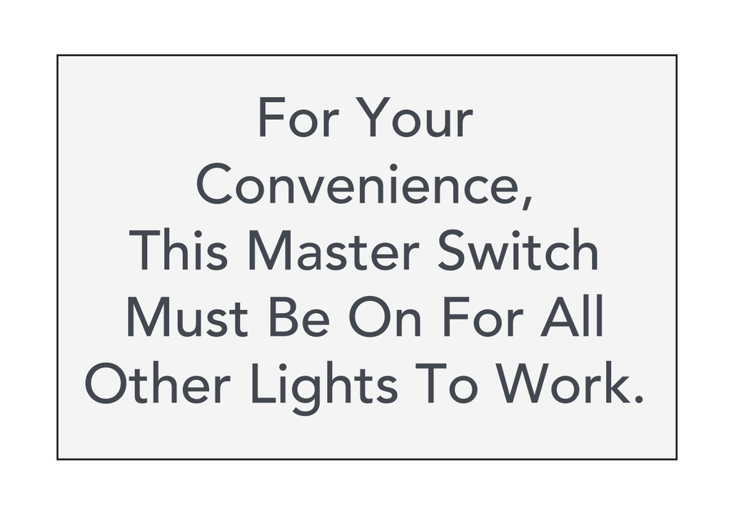 Courtyard Informational - Master Switch
