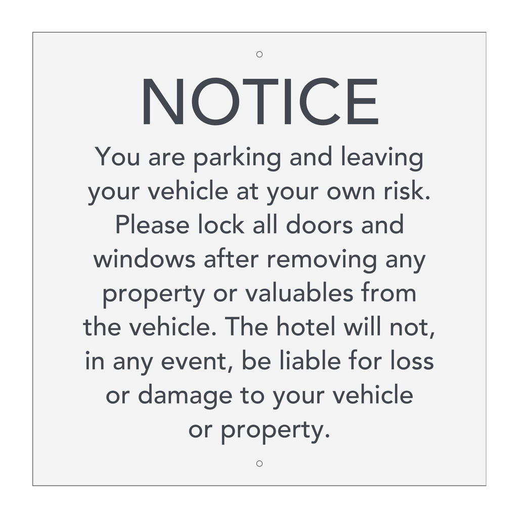 Courtyard Parking Sign - Notice