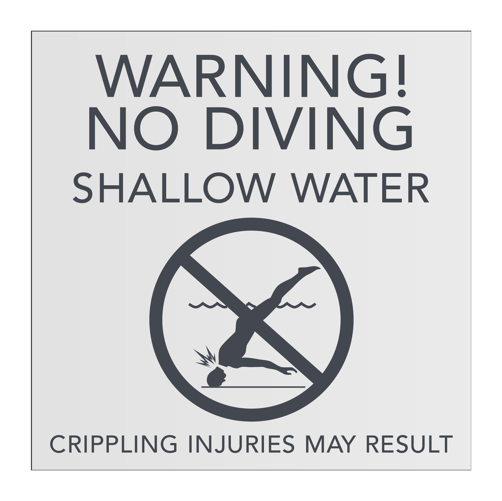Warning! No Diving Shallow Water