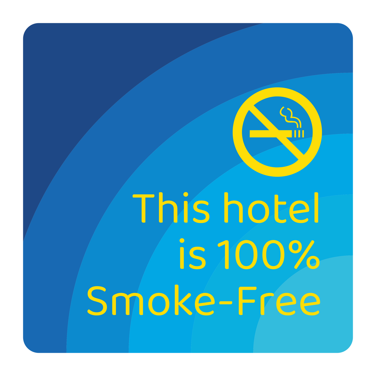 Days Inn Informational Sign - This hotel is 100% Smoke-Free (Blue Square)