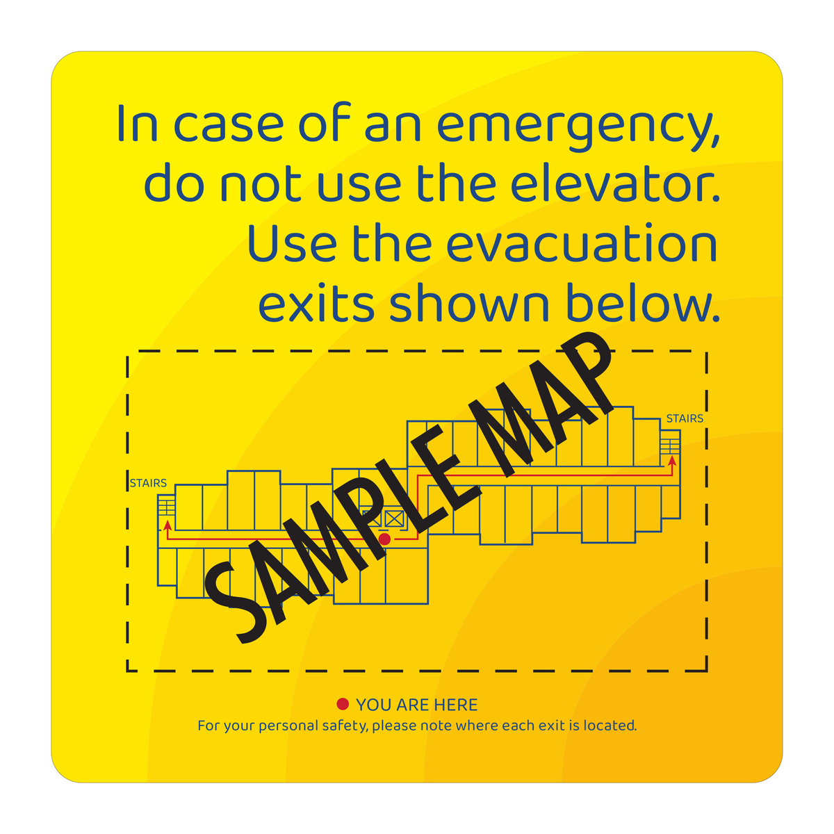 Days Inn Fire Evacuation Plan - Exits (Yellow Square)