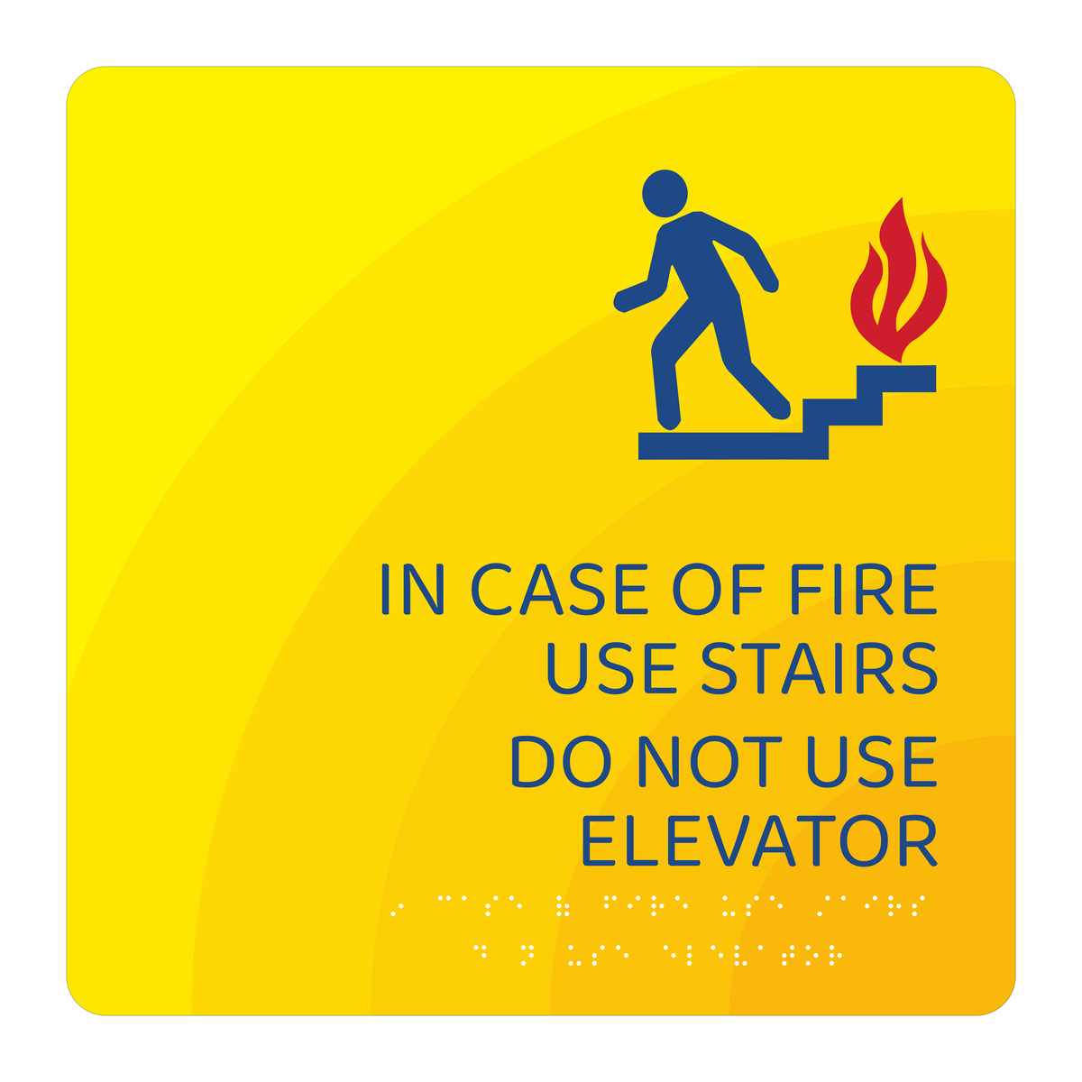 Days Inn Fire Safety - In Case of Fire (Yellow Square)