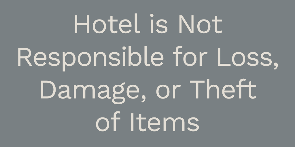 Hyatt Studios Liability Sign